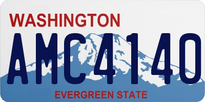 WA license plate AMC4140