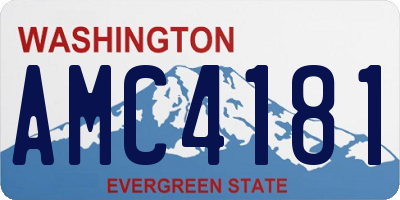 WA license plate AMC4181