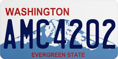 WA license plate AMC4202