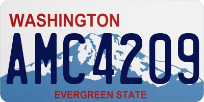 WA license plate AMC4209