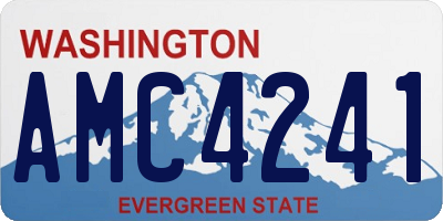 WA license plate AMC4241