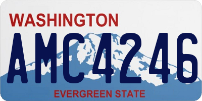 WA license plate AMC4246
