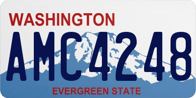 WA license plate AMC4248