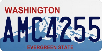 WA license plate AMC4255