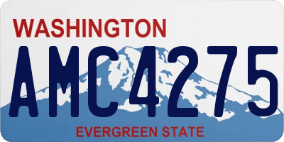 WA license plate AMC4275