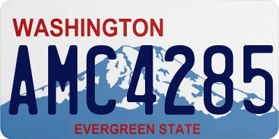 WA license plate AMC4285