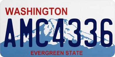 WA license plate AMC4336