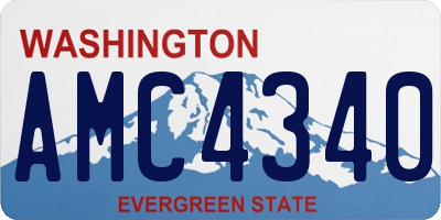 WA license plate AMC4340