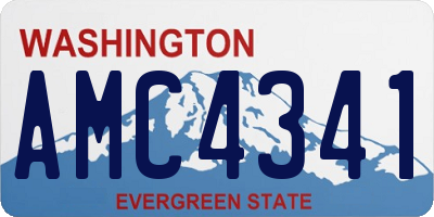 WA license plate AMC4341