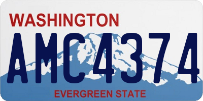 WA license plate AMC4374