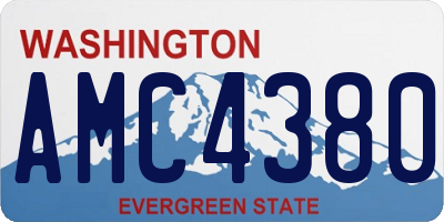 WA license plate AMC4380