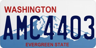 WA license plate AMC4403