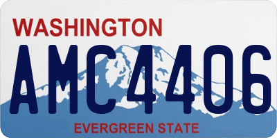 WA license plate AMC4406