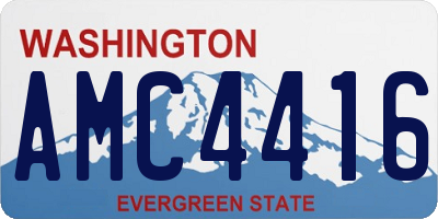 WA license plate AMC4416