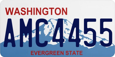 WA license plate AMC4455