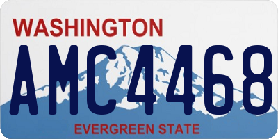 WA license plate AMC4468