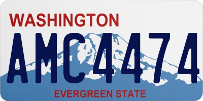 WA license plate AMC4474