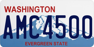 WA license plate AMC4500