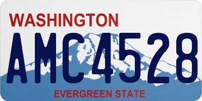 WA license plate AMC4528