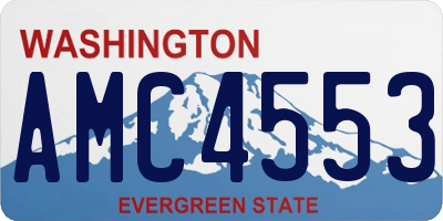 WA license plate AMC4553