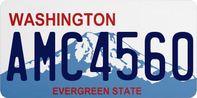 WA license plate AMC4560