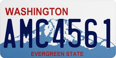 WA license plate AMC4561