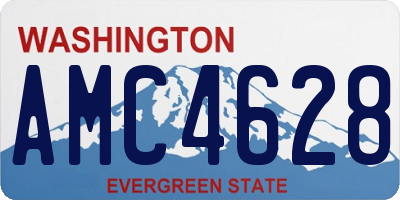WA license plate AMC4628