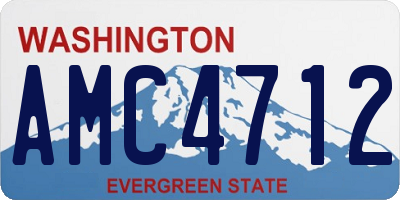 WA license plate AMC4712
