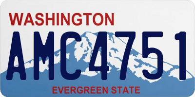 WA license plate AMC4751
