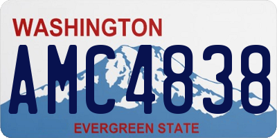 WA license plate AMC4838
