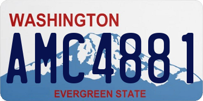 WA license plate AMC4881
