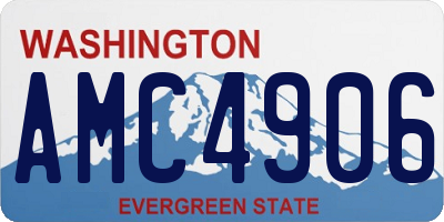 WA license plate AMC4906