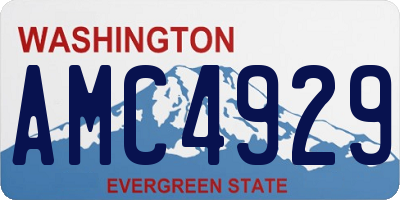 WA license plate AMC4929