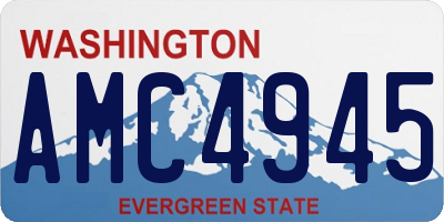 WA license plate AMC4945