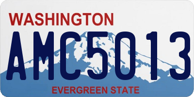 WA license plate AMC5013