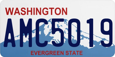 WA license plate AMC5019