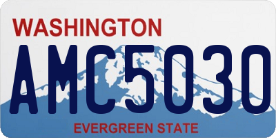 WA license plate AMC5030