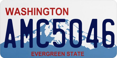 WA license plate AMC5046