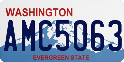 WA license plate AMC5063
