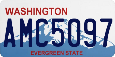 WA license plate AMC5097