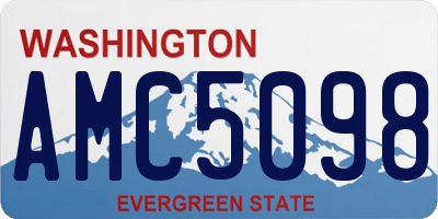 WA license plate AMC5098