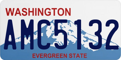 WA license plate AMC5132