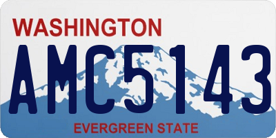 WA license plate AMC5143