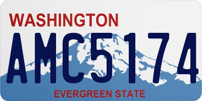 WA license plate AMC5174