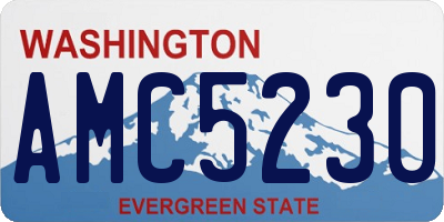 WA license plate AMC5230