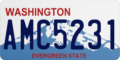 WA license plate AMC5231