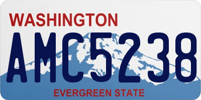 WA license plate AMC5238