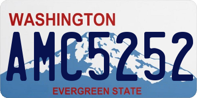 WA license plate AMC5252