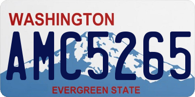 WA license plate AMC5265