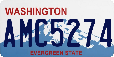 WA license plate AMC5274